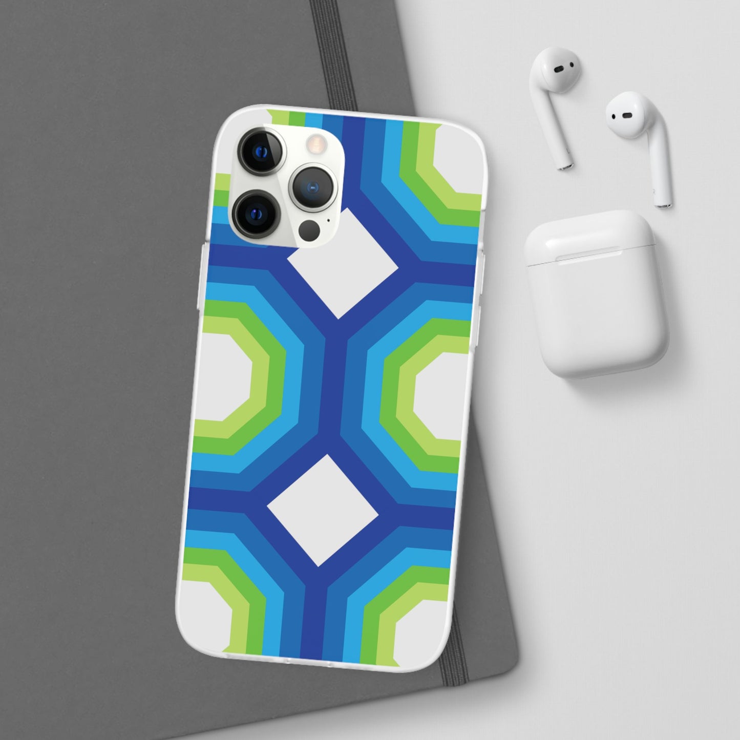 Stylish Geometric Phone Case, Flexible Phone Cover, Unique Modern Design, Perfect Gift, Trendy Accessory, Eco-Friendly Case