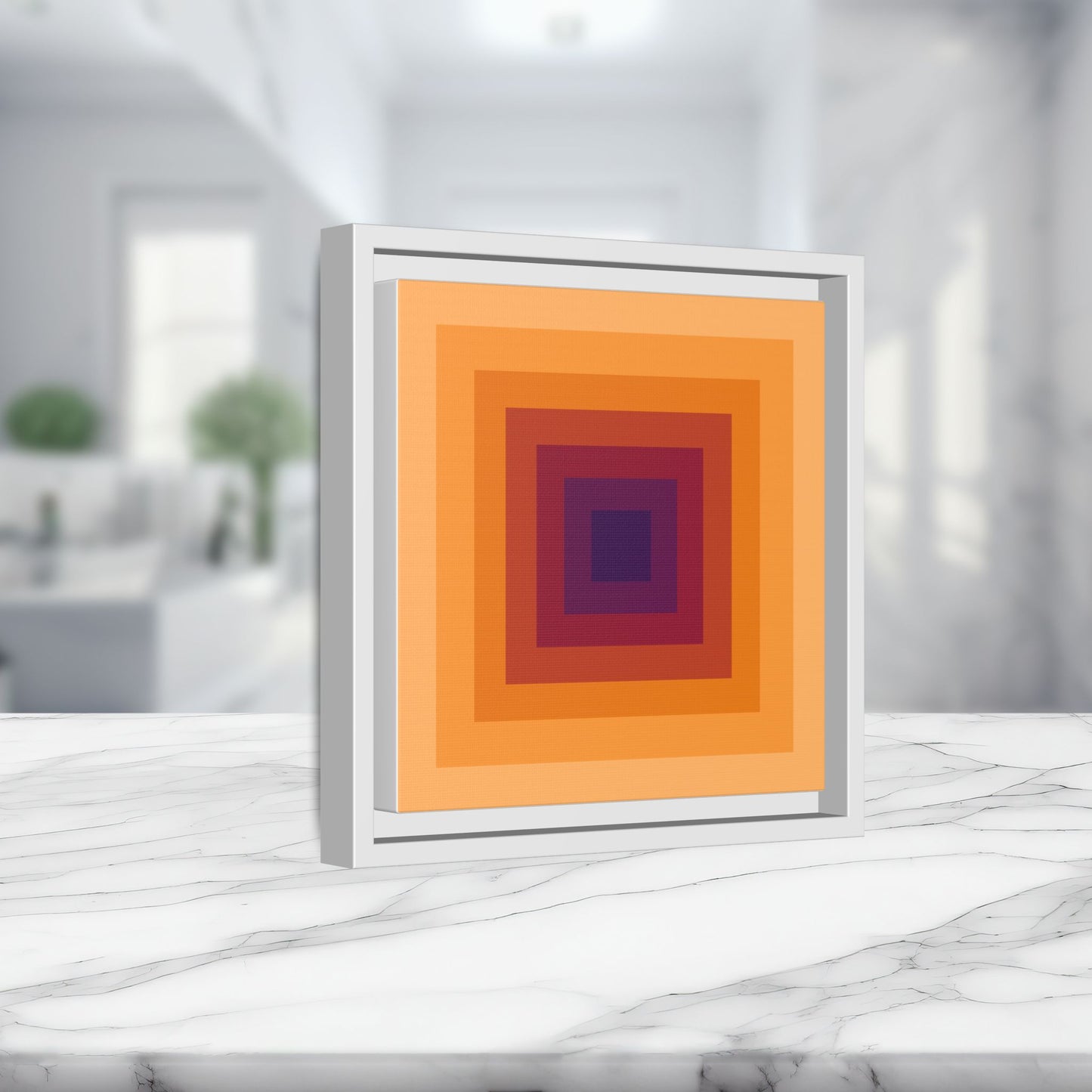 Modern Framed Geometric Canvas Art | Bold Color Meets Clean Framing