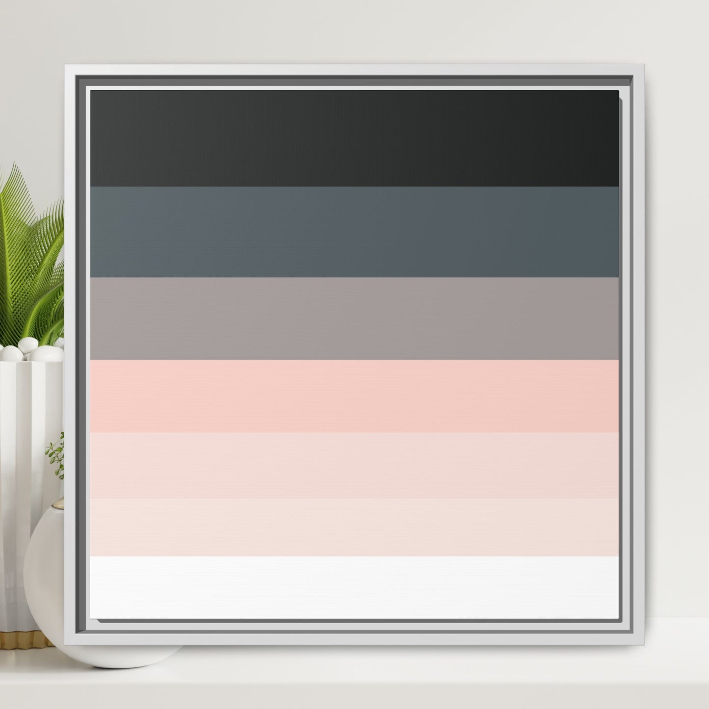 Modern Framed Geometric Canvas Art | Bold Color Meets Clean Framing