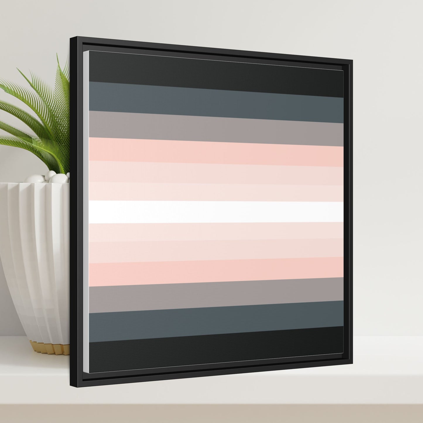 Modern Framed Geometric Canvas Art | Bold Color Meets Clean Framing