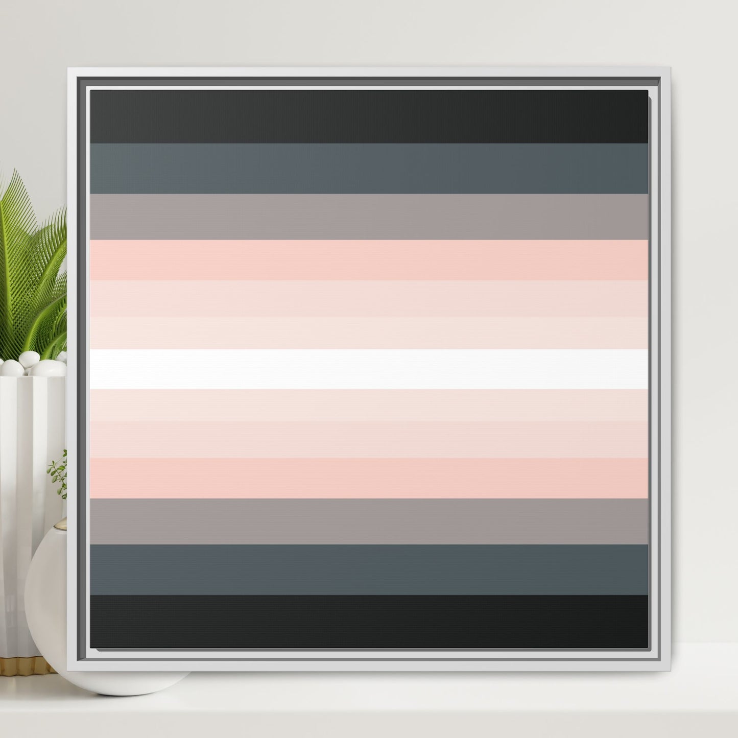 Modern Framed Geometric Canvas Art | Bold Color Meets Clean Framing