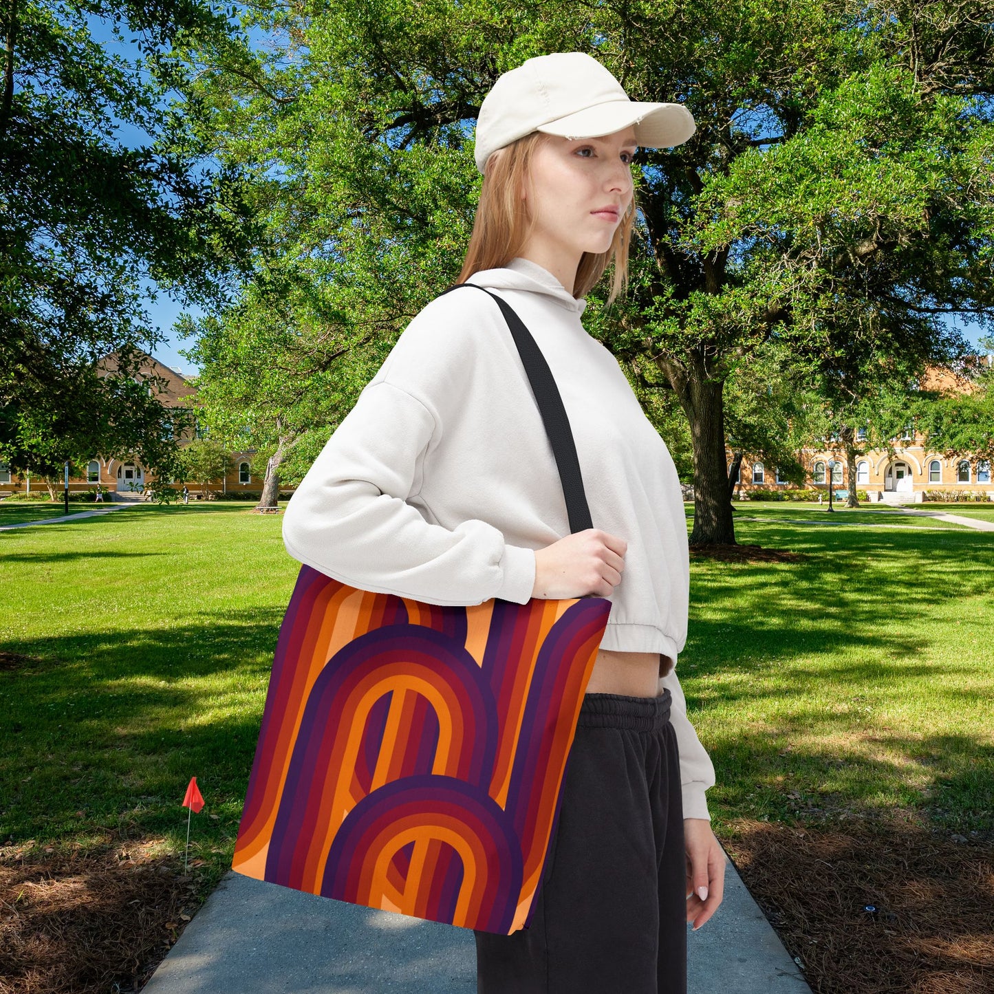 Geometric Art Tote Bag – 3 sizes | Bold lines. Vivid color