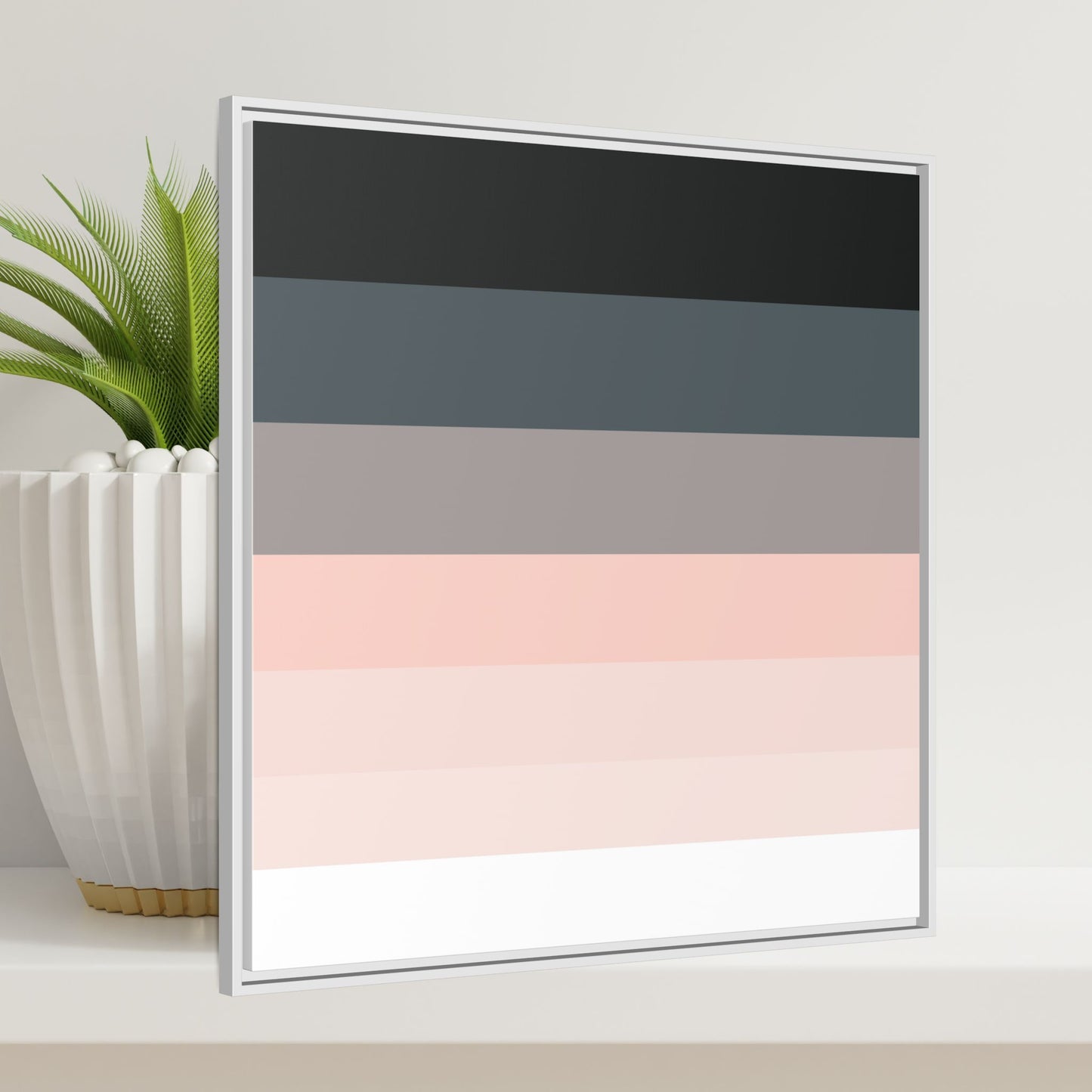 Modern Framed Geometric Canvas Art | Bold Color Meets Clean Framing