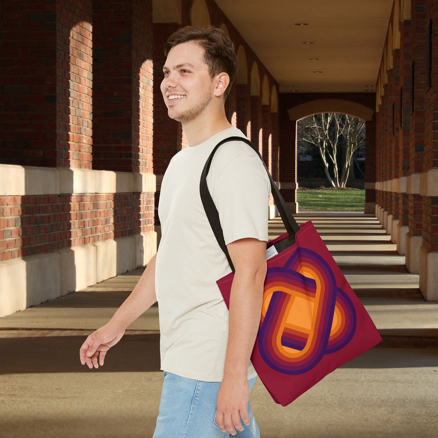 Geometric Art Tote Bag – 3 sizes | Bold lines. Vivid color. Retro