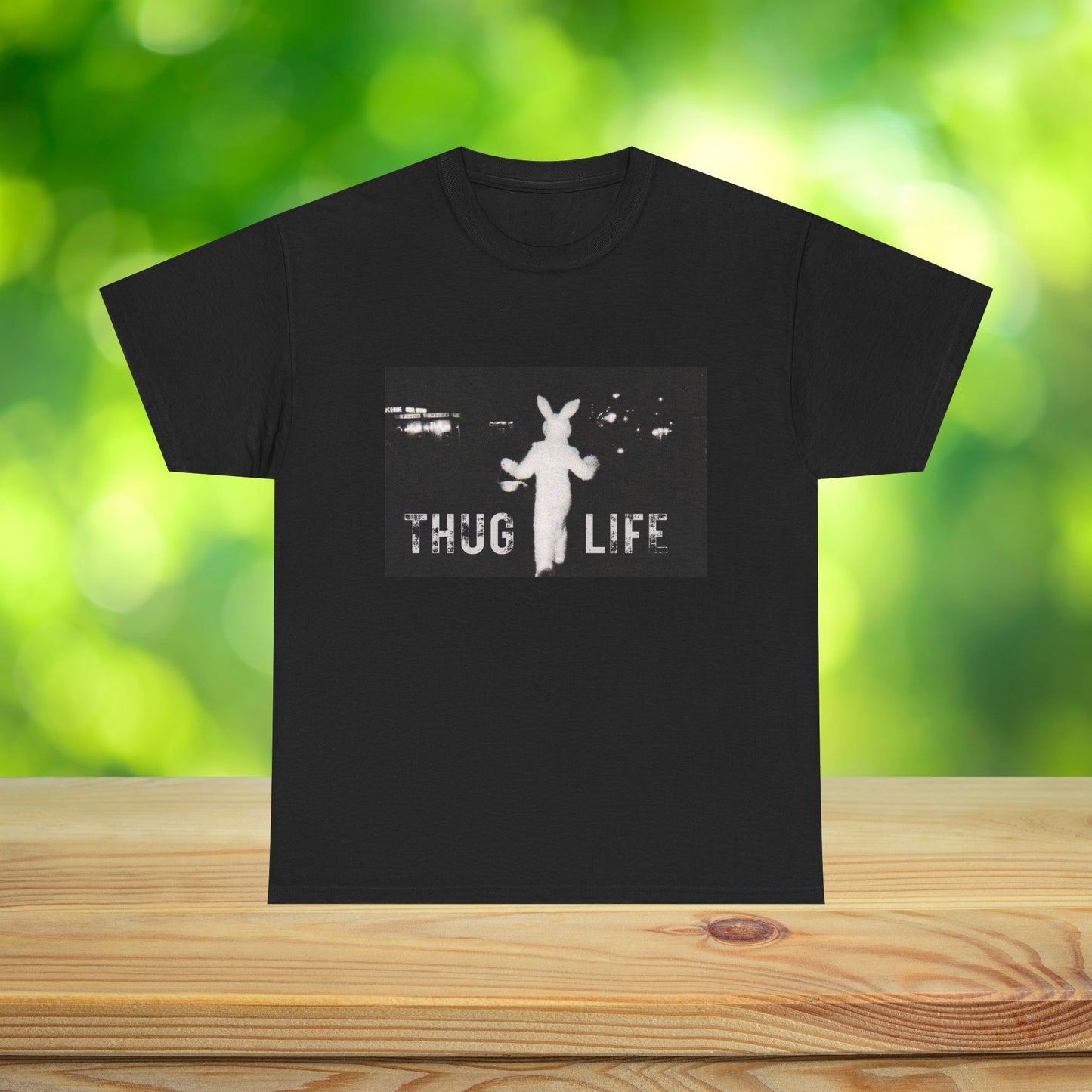 Thug Life Bunny Graphic Tee - Unisex Cotton T-Shirt, Bold Soft Design