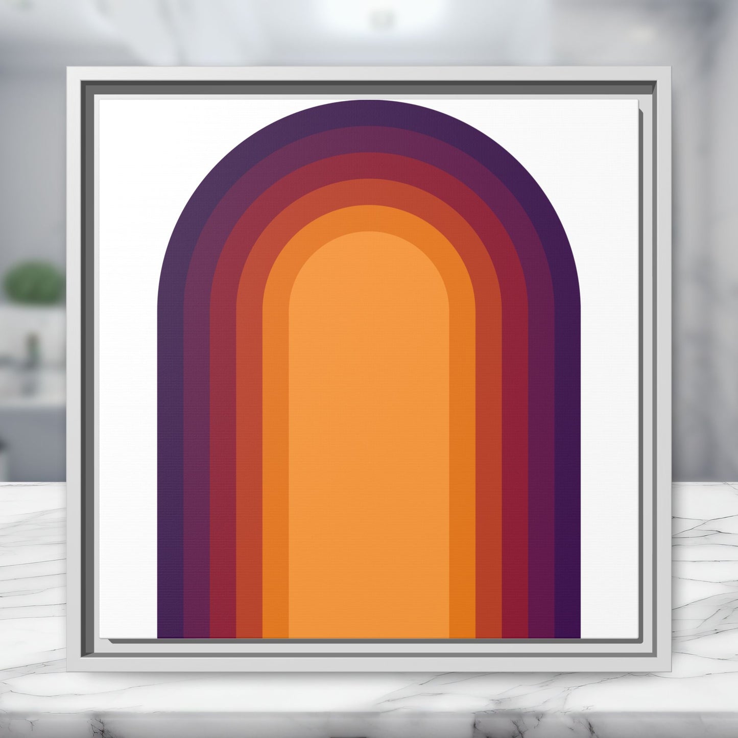 Modern Framed Geometric Canvas Art | Bold Color Meets Clean Framing