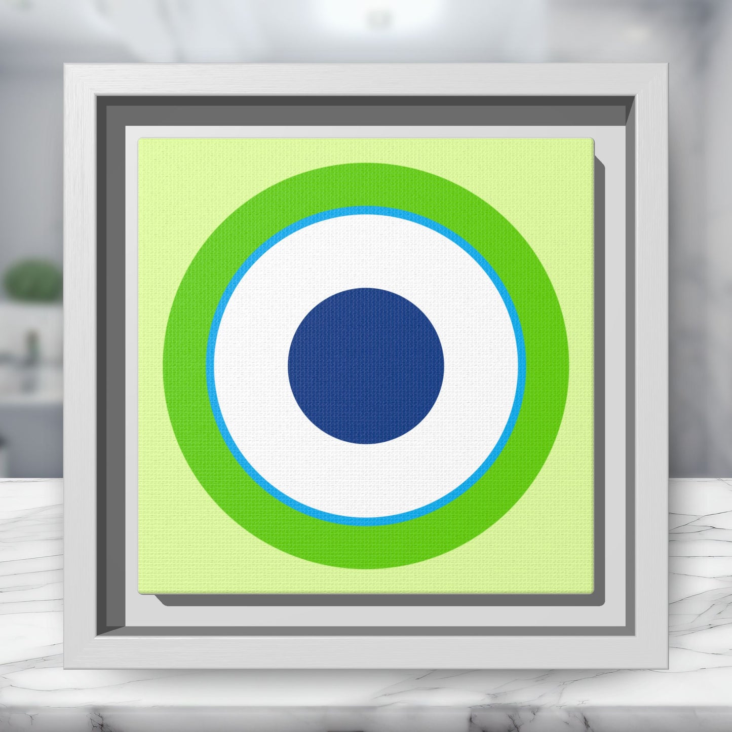 Modern Framed Geometric Canvas Art | Bold Color Meets Clean Framing