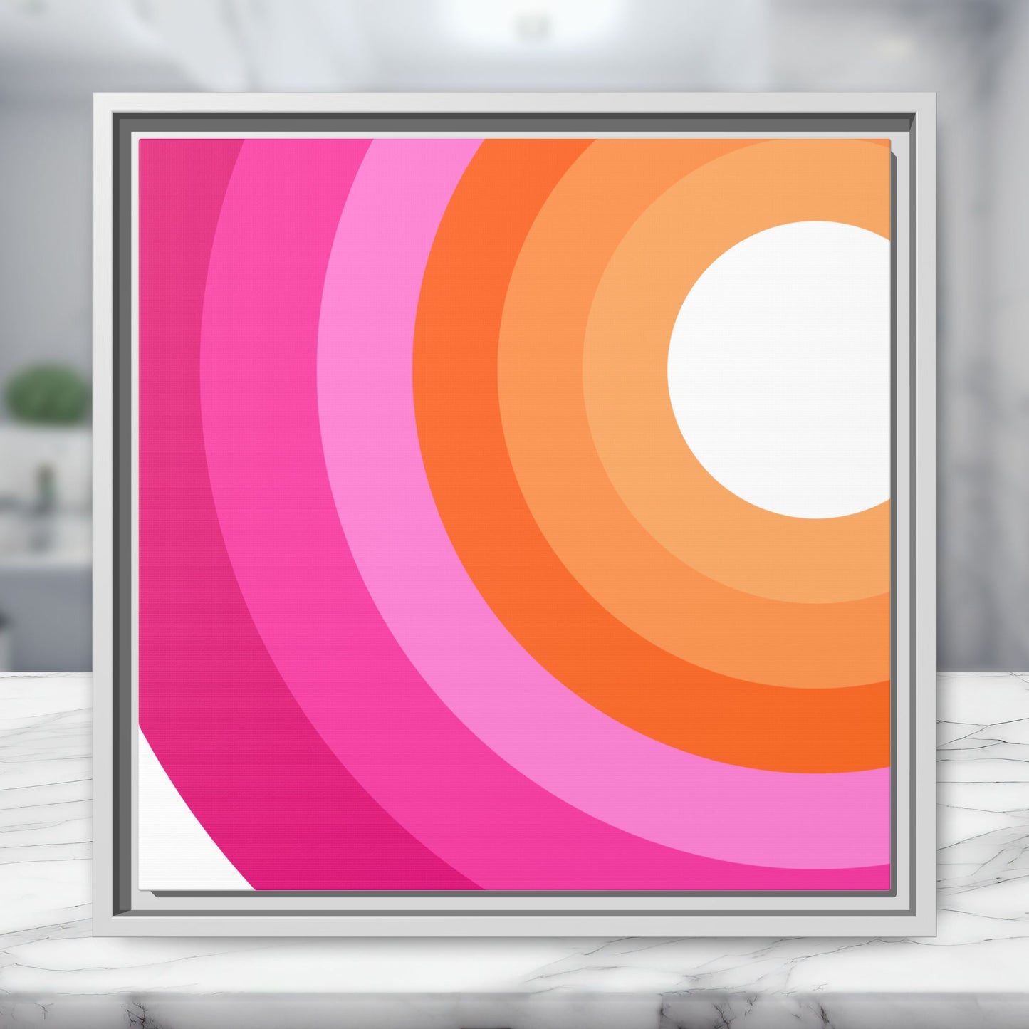 Modern Framed Geometric Canvas Art | Bold Color Meets Clean Framing