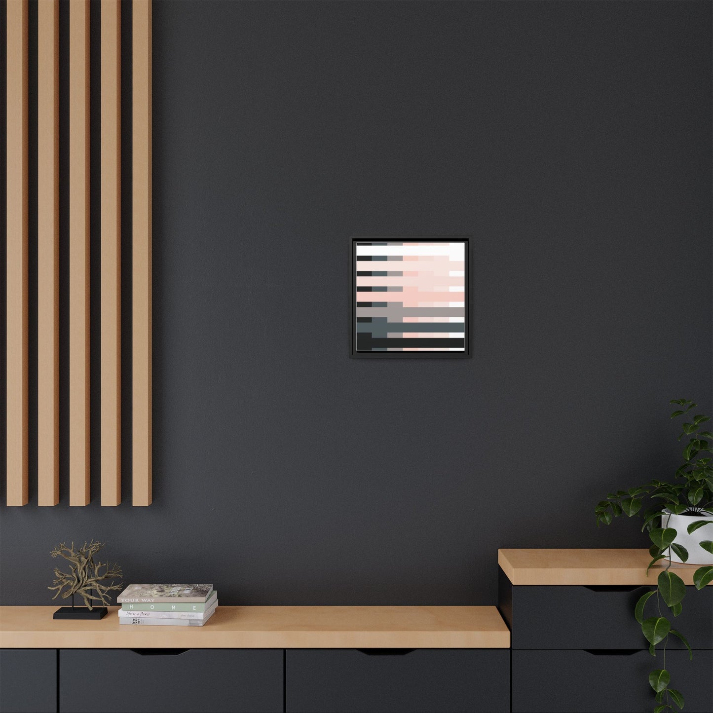 Modern Framed Geometric Canvas Art | Bold Color Meets Clean Framing