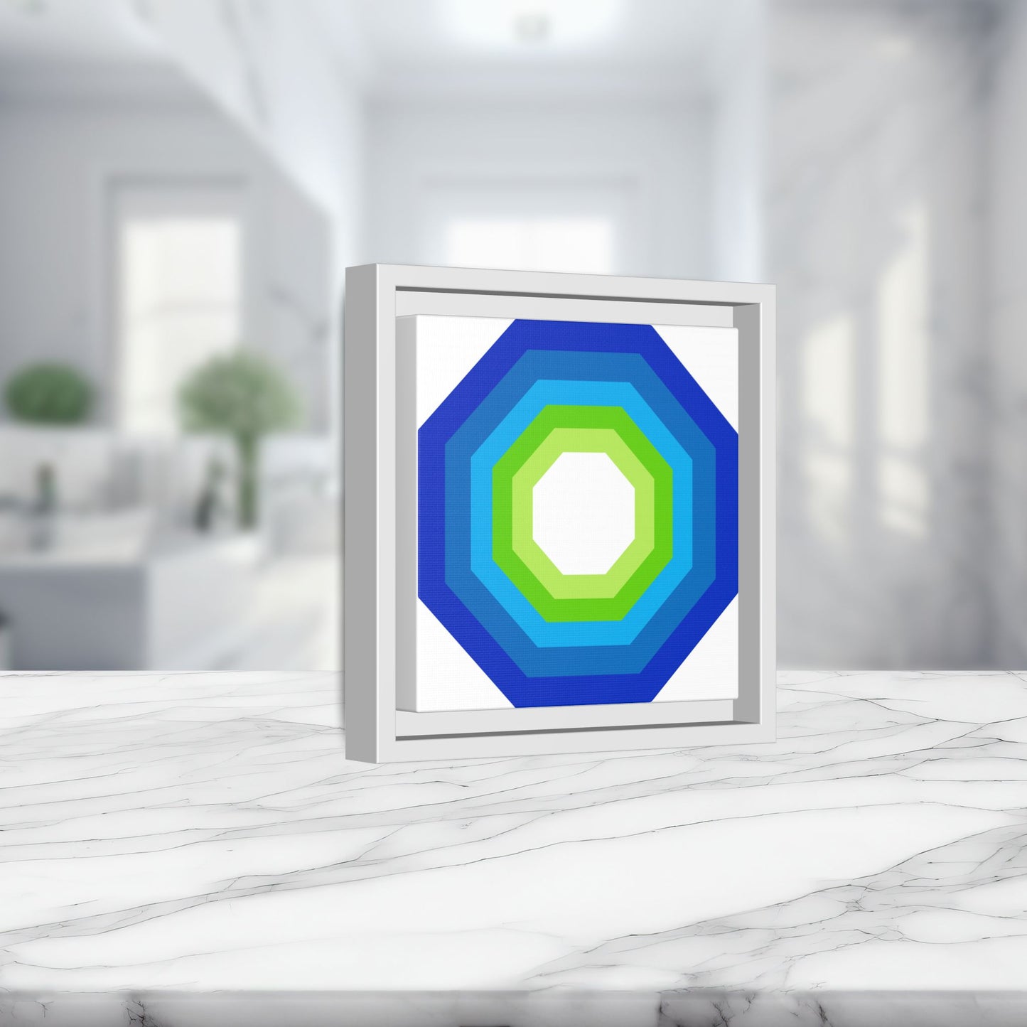 Modern Framed Geometric Canvas Art | Bold Color Meets Clean Framing