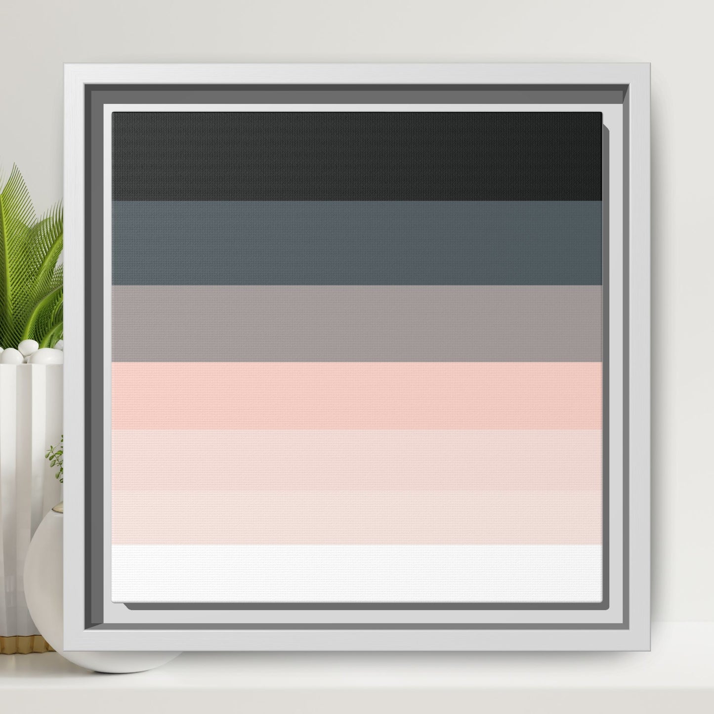 Modern Framed Geometric Canvas Art | Bold Color Meets Clean Framing