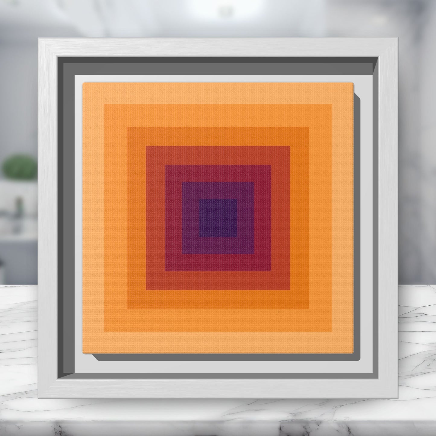 Modern Framed Geometric Canvas Art | Bold Color Meets Clean Framing
