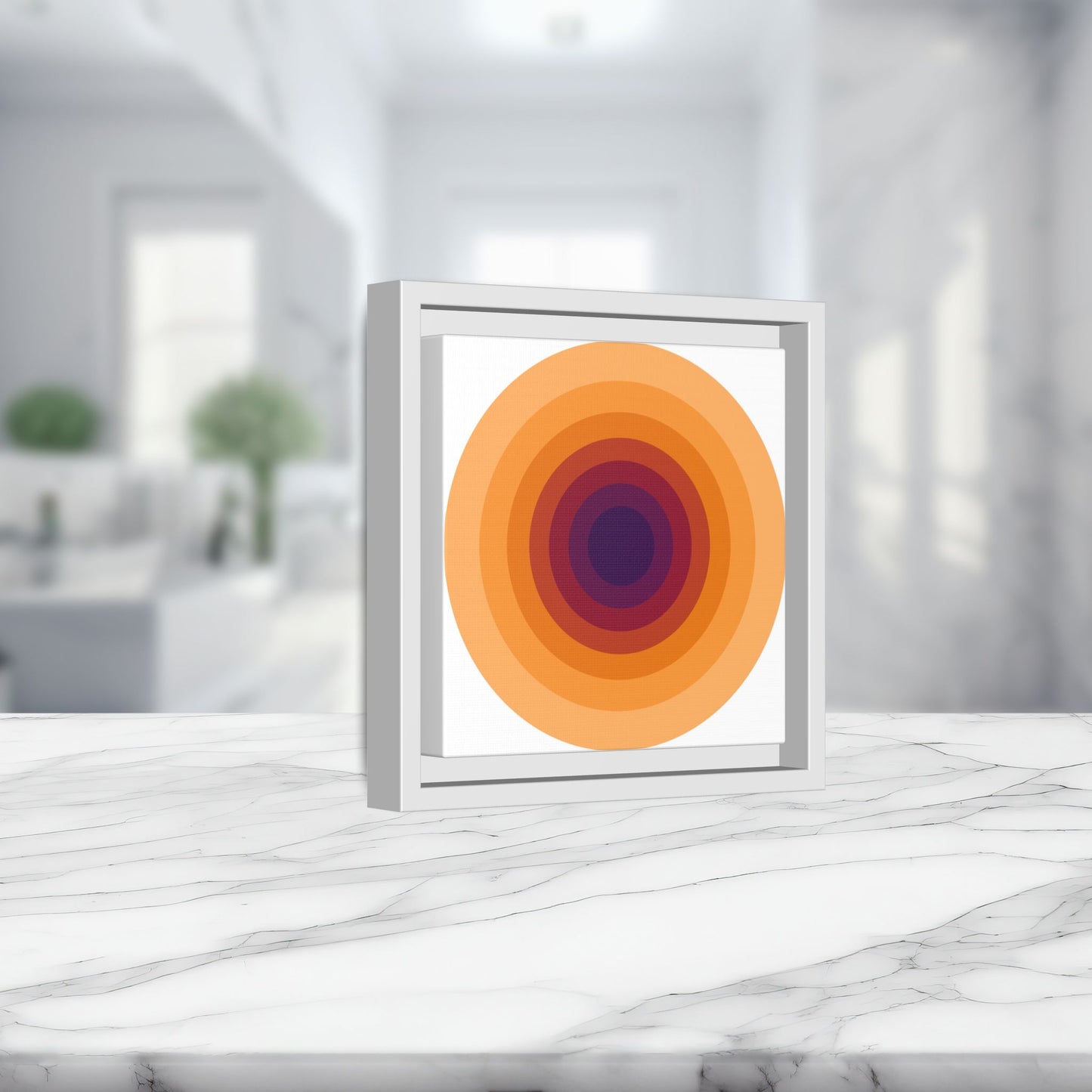 Modern Framed Geometric Canvas Art | Bold Color Meets Clean Framing