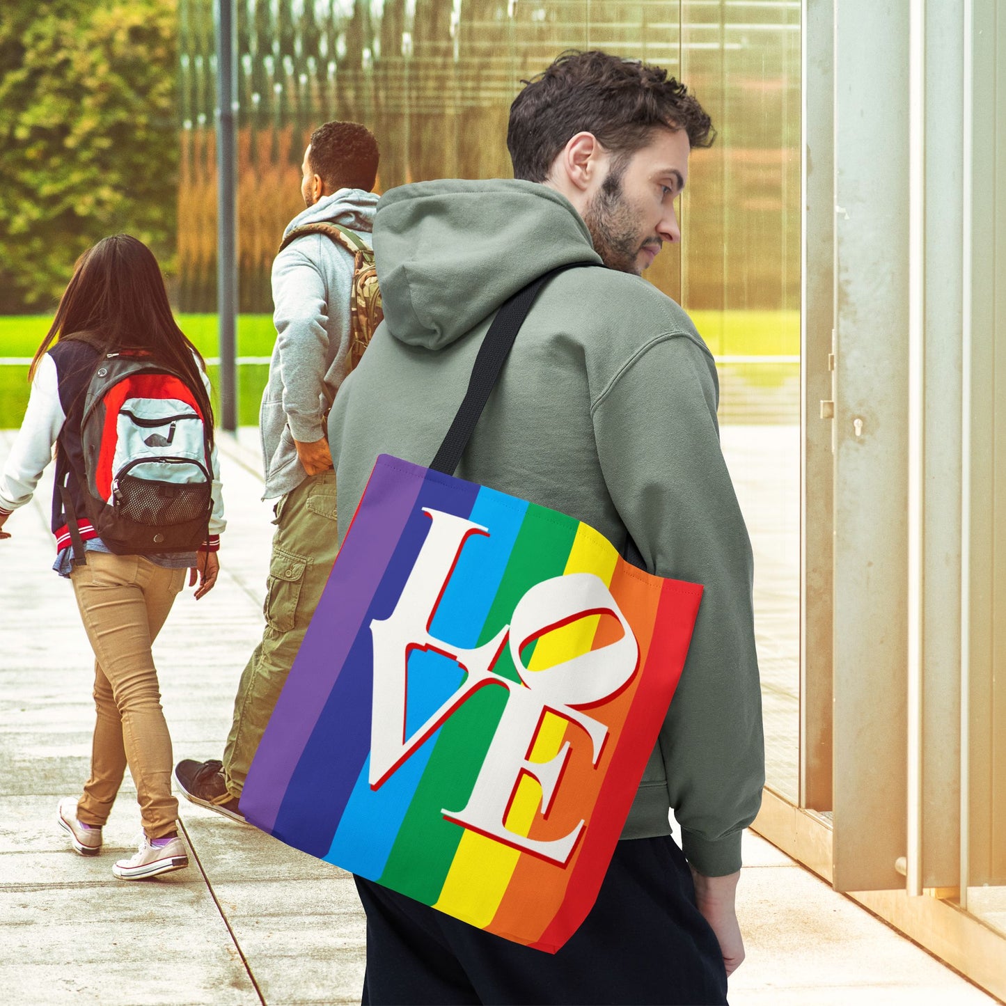 Rainbow LOVE Tote Bag – 3 Size Options | Bright, Bold & Heartfelt