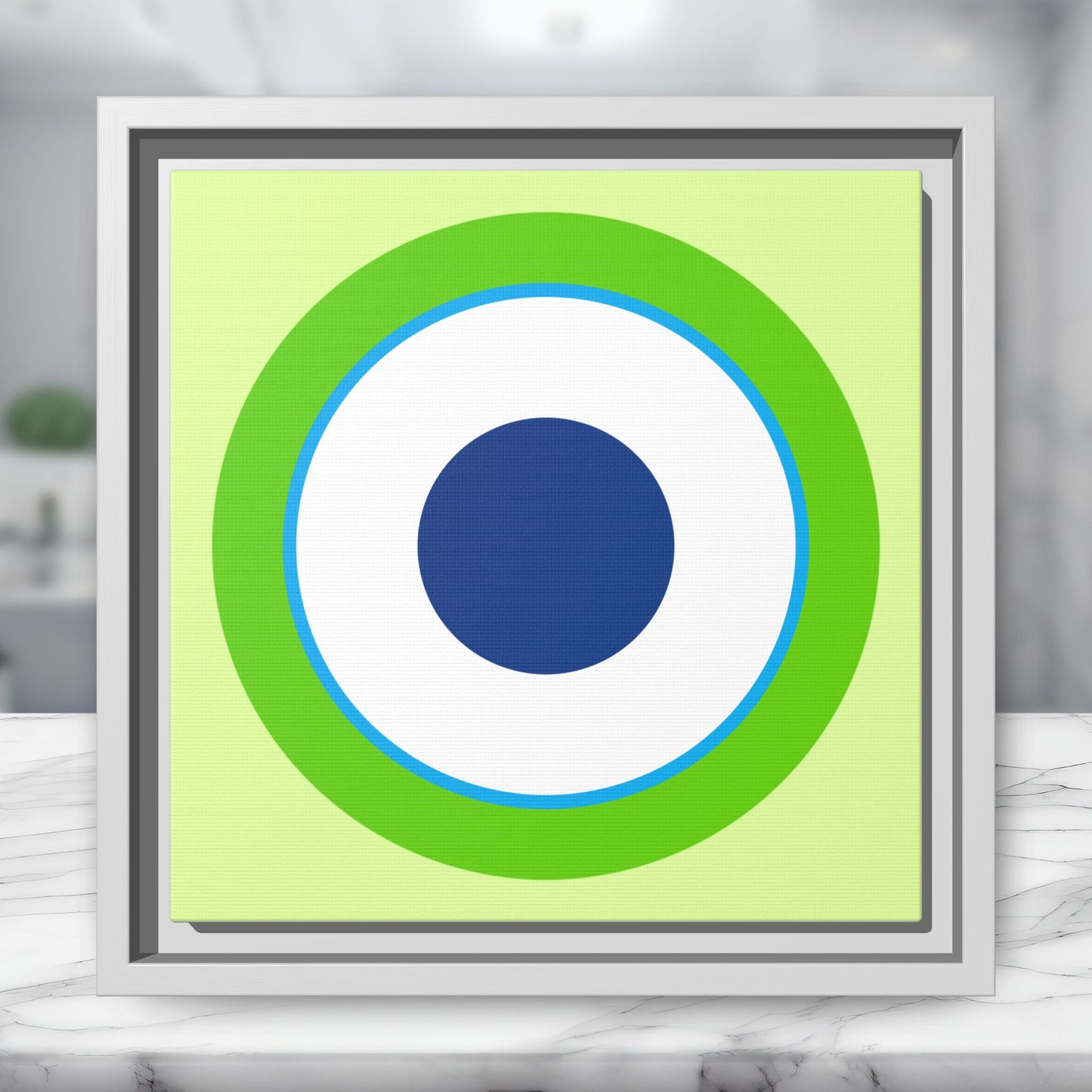 Modern Framed Geometric Canvas Art | Bold Color Meets Clean Framing