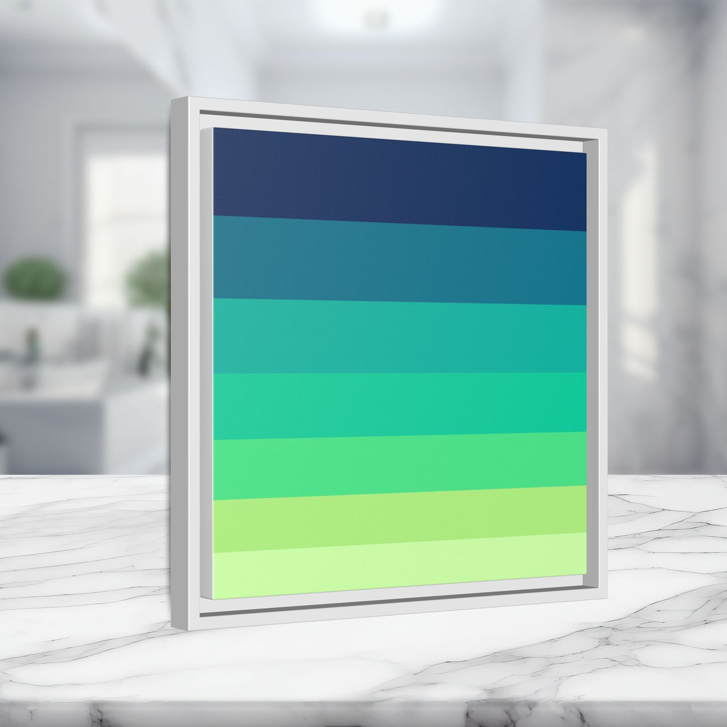 Modern Framed Geometric Canvas Art | Bold Color Meets Clean Framing