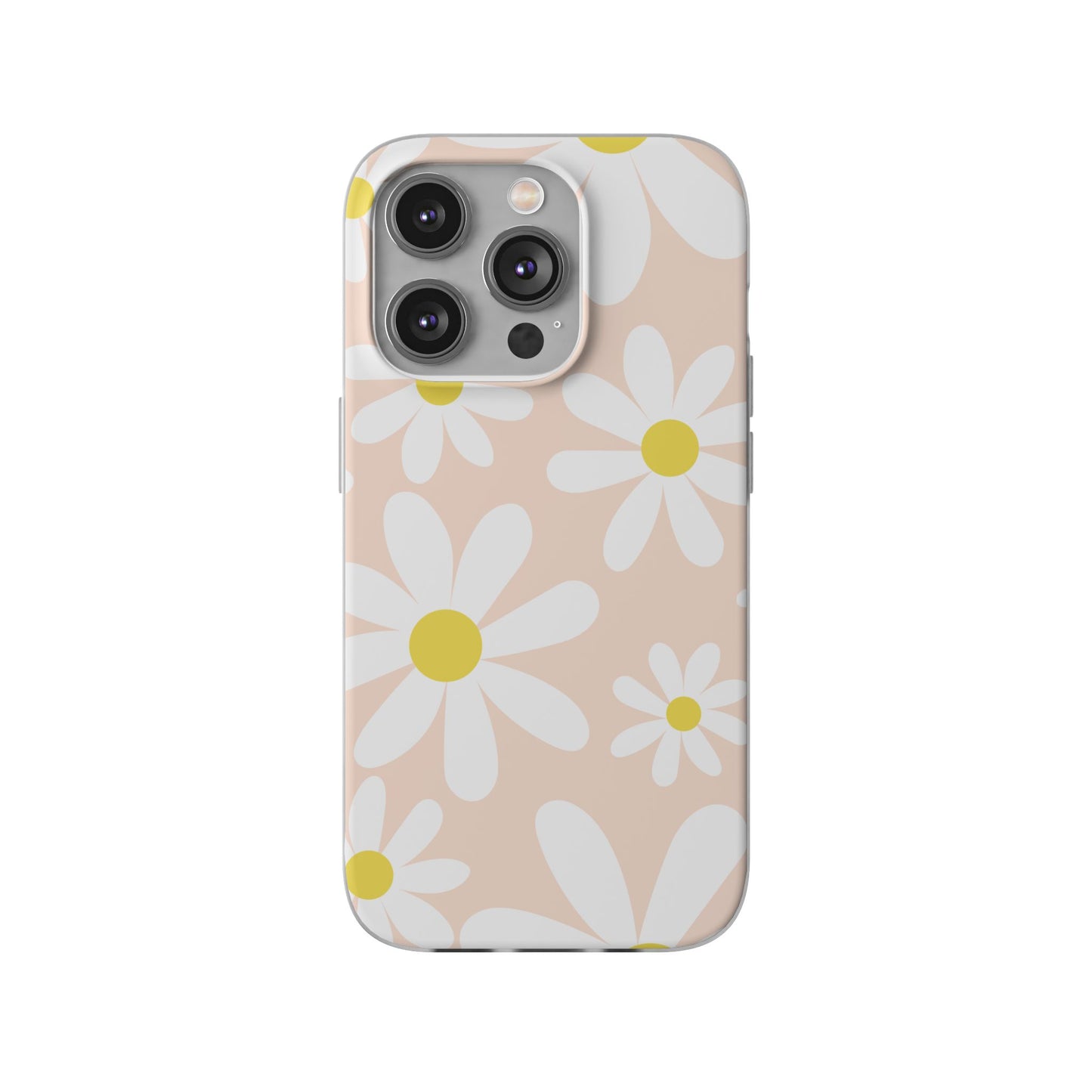 Phone Cases - Blush Daisy Pattern Flexi Cases