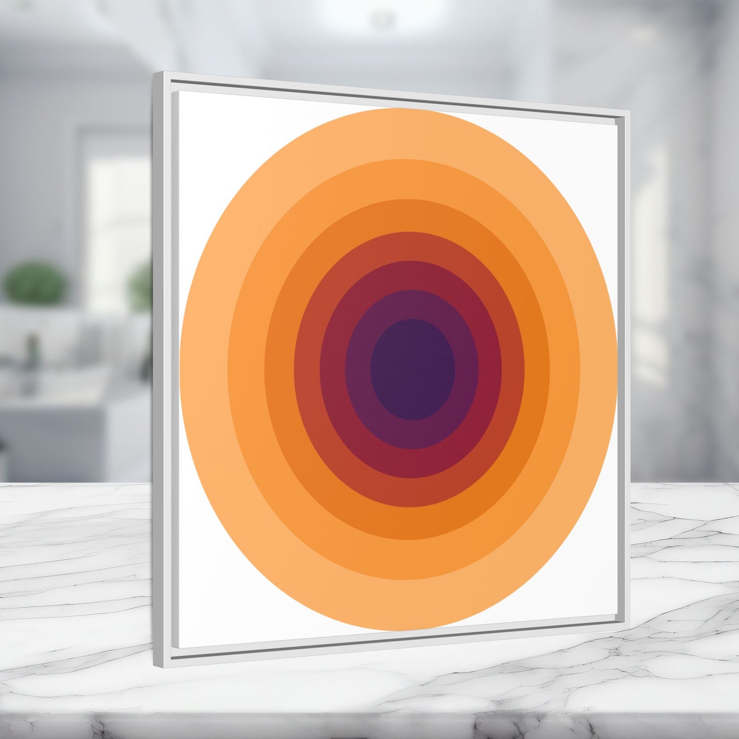 Modern Framed Geometric Canvas Art | Bold Color Meets Clean Framing