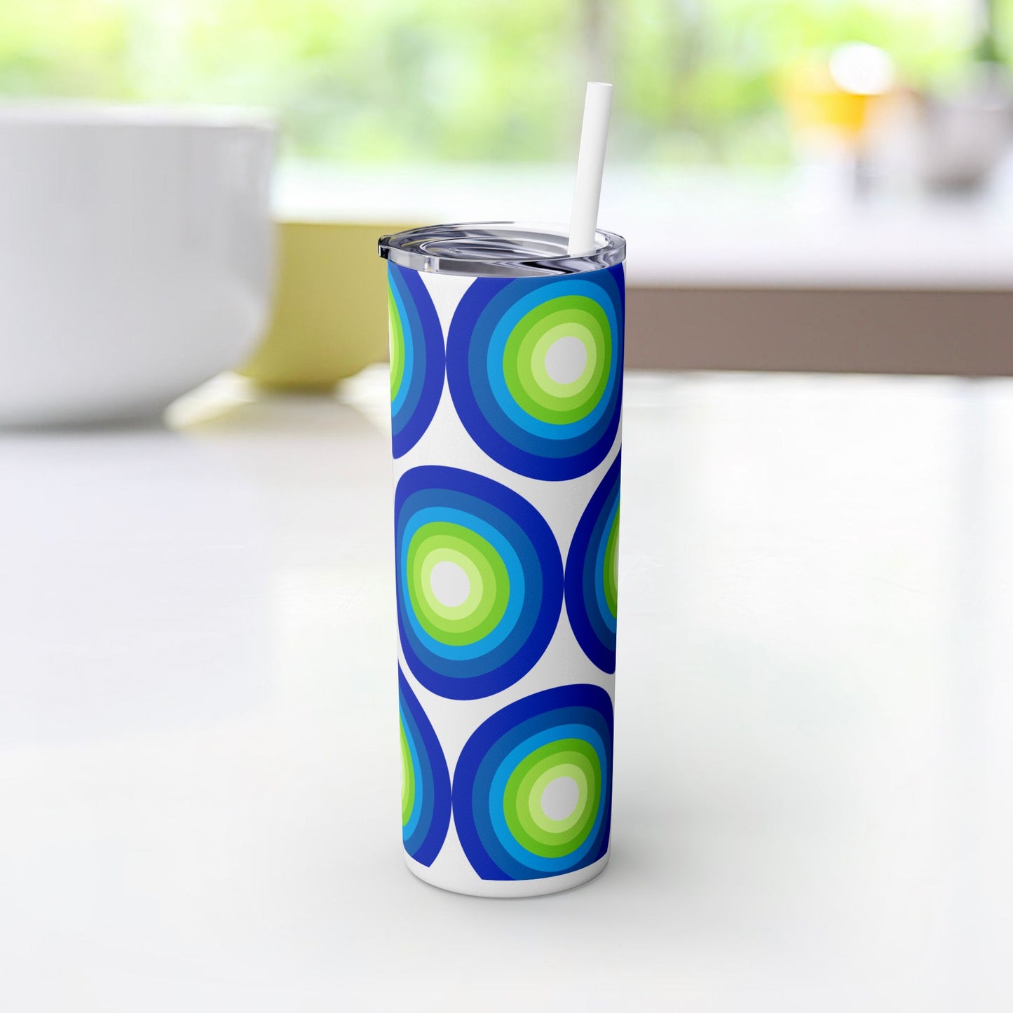 Vibrant. Versatile. Totally Sippable. – 20 oz Skinny Travel Tumbler with Straw