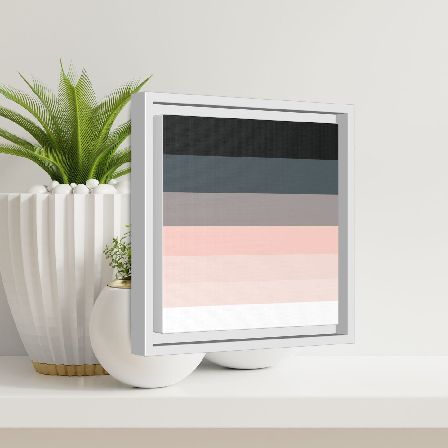 Modern Framed Geometric Canvas Art | Bold Color Meets Clean Framing