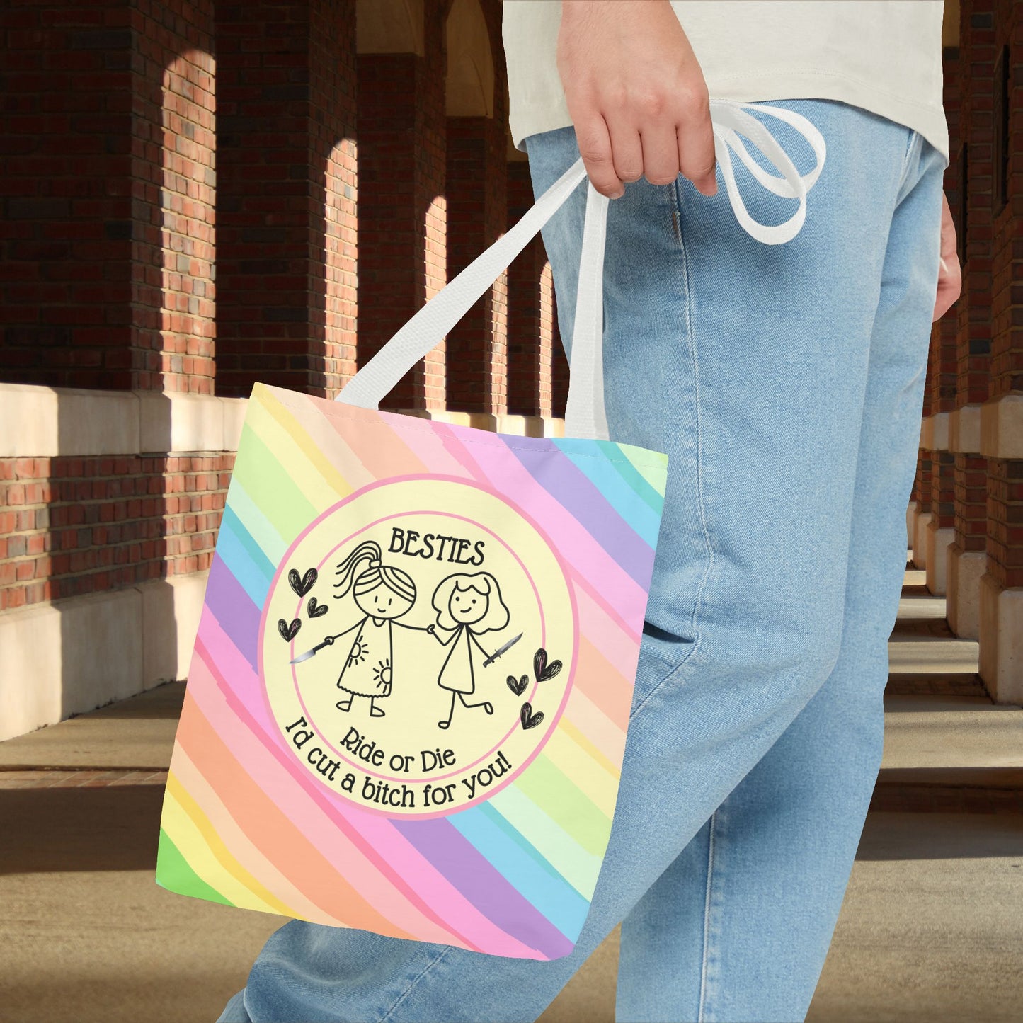 Besties “I’d Cut a Bitch for You” Tote – 3 sizes | Fierce, Fun & Full of Love