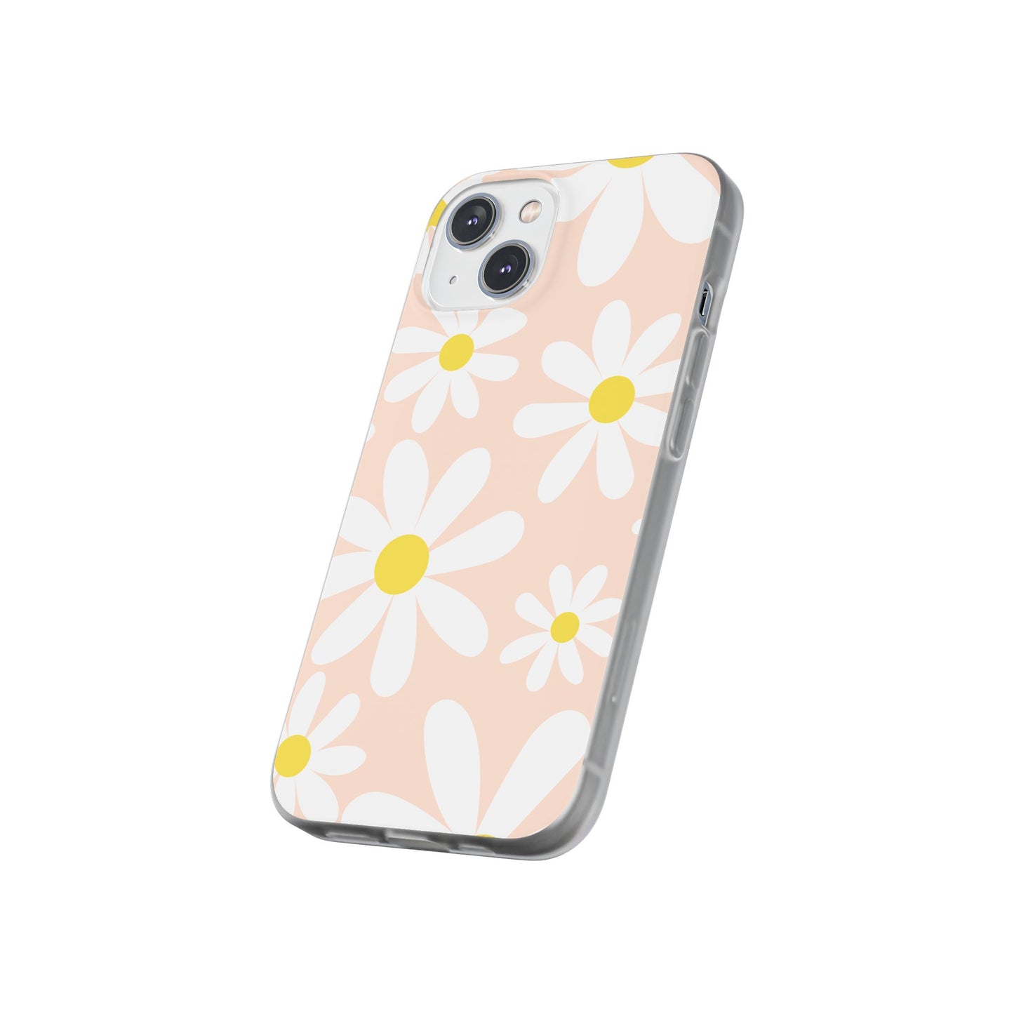 Phone Cases - Blush Daisy Pattern Flexi Cases