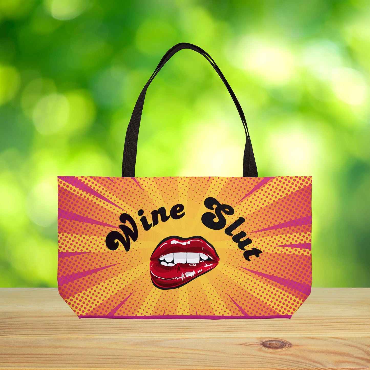 Wine Slut XL Tote Bag | Bold & Naughty | Oversized  Carry-All | Carry-All Weekender Beach Tote