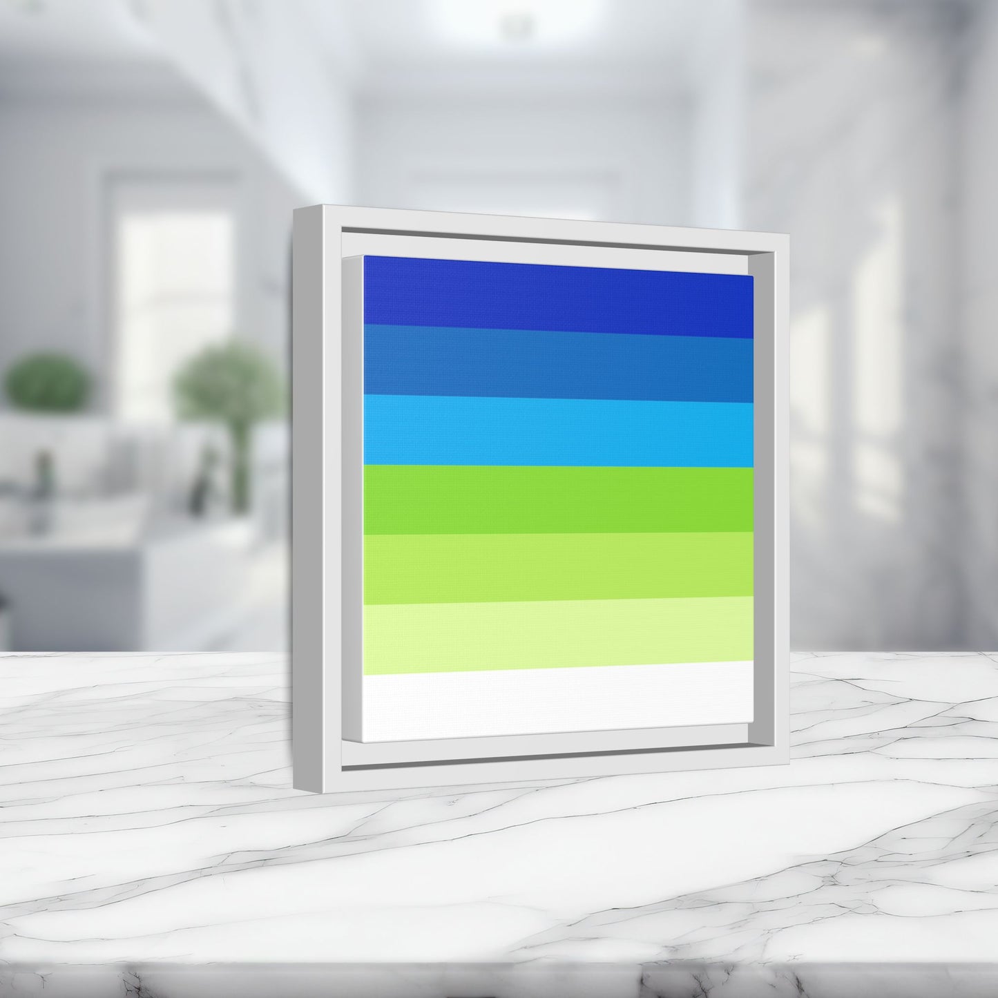 Modern Framed Geometric Canvas Art | Bold Color Meets Clean Framing