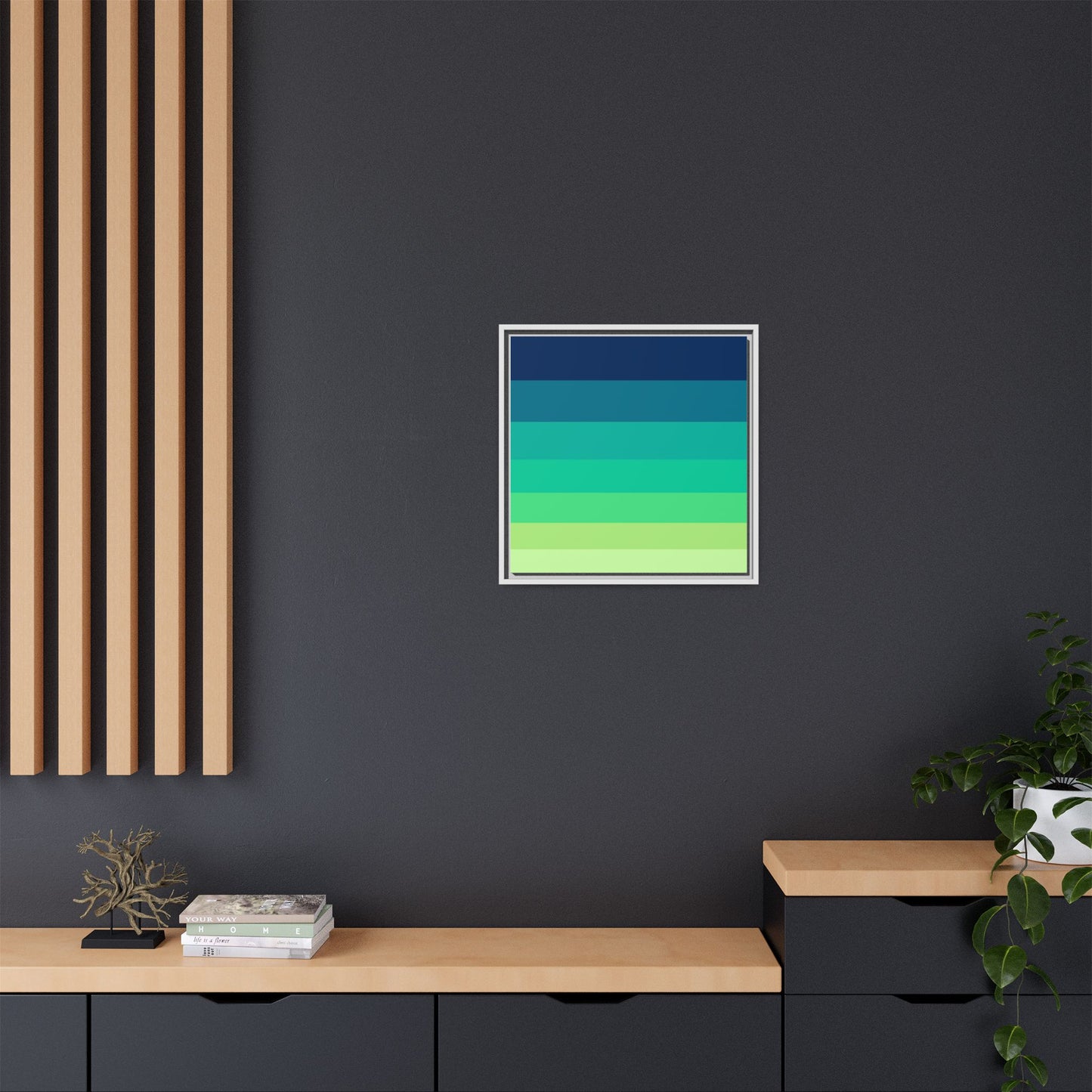 Modern Framed Geometric Canvas Art | Bold Color Meets Clean Framing