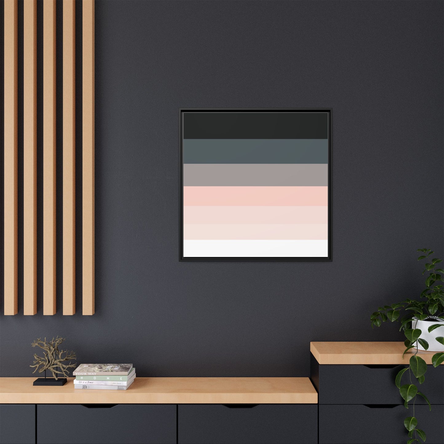 Modern Framed Geometric Canvas Art | Bold Color Meets Clean Framing