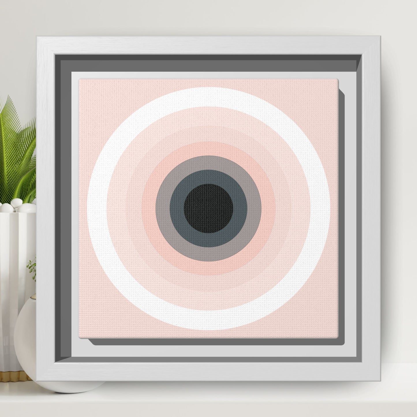 Modern Framed Geometric Canvas Art | Bold Color Meets Clean Framing