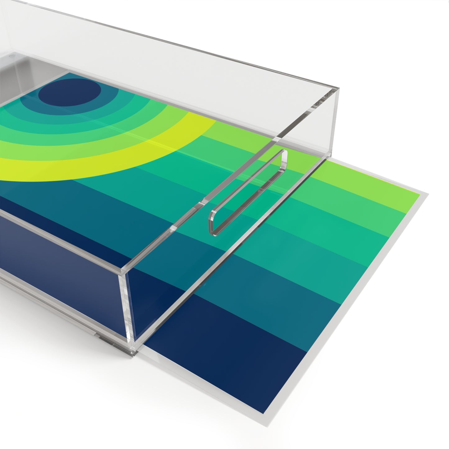 Modern Acrylic Tray with Bold Geometric Artwork