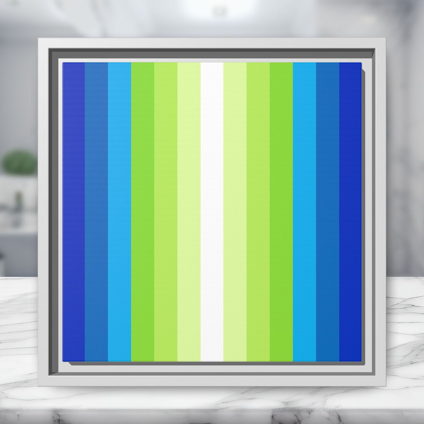 Modern Framed Geometric Canvas Art | Bold Color Meets Clean Framing