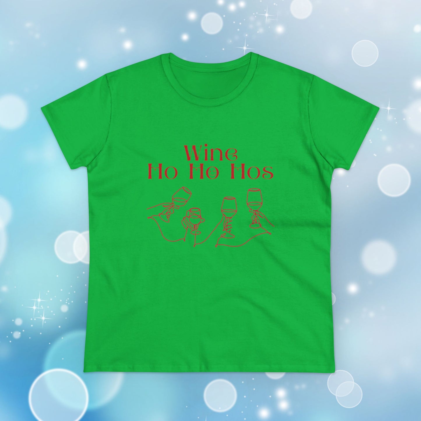 Funny Wine T-Shirt for Women | Wine Ho Ho Hos Tee