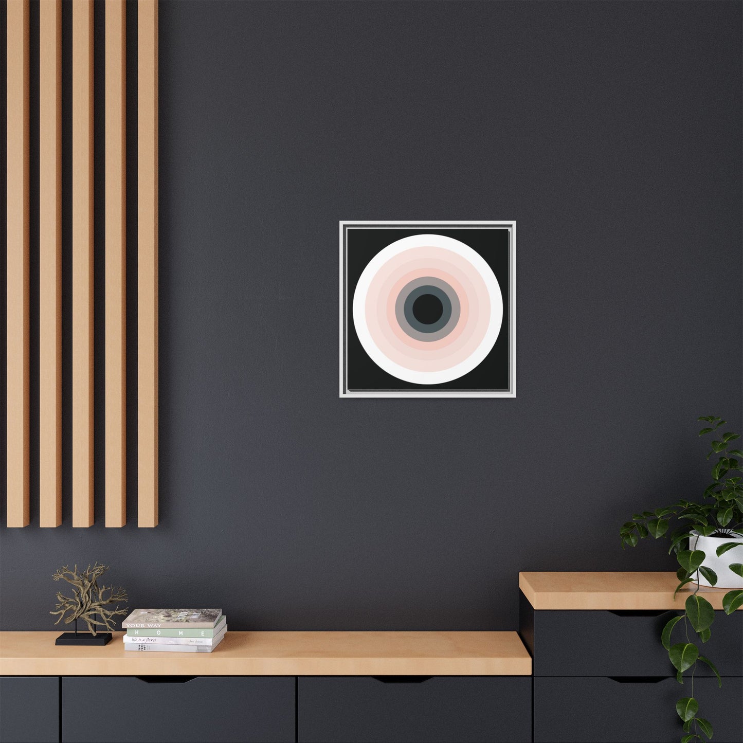 Modern Framed Geometric Canvas Art | Bold Color Meets Clean Framing