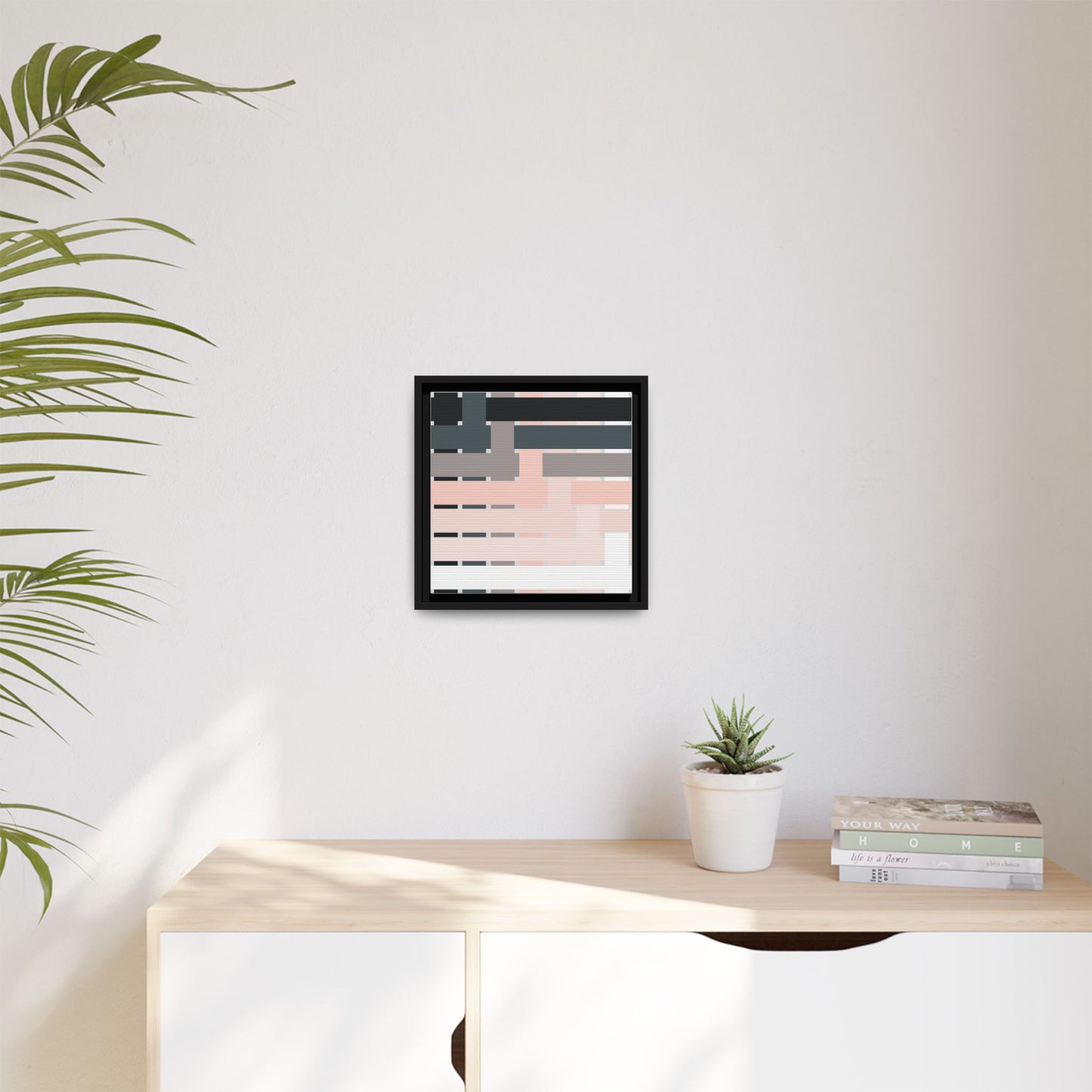 Modern Framed Geometric Canvas Art | Bold Color Meets Clean Framing