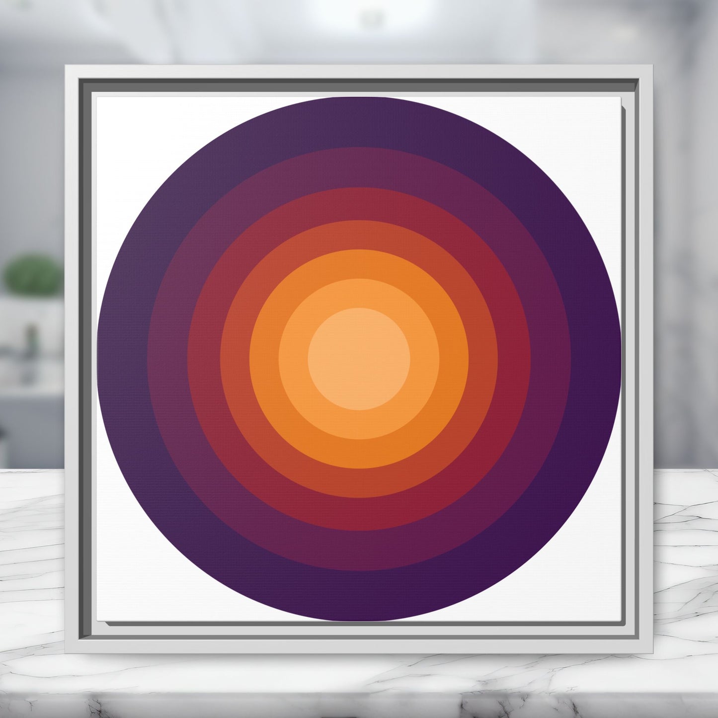 Modern Framed Geometric Canvas Art | Bold Color Meets Clean Framing