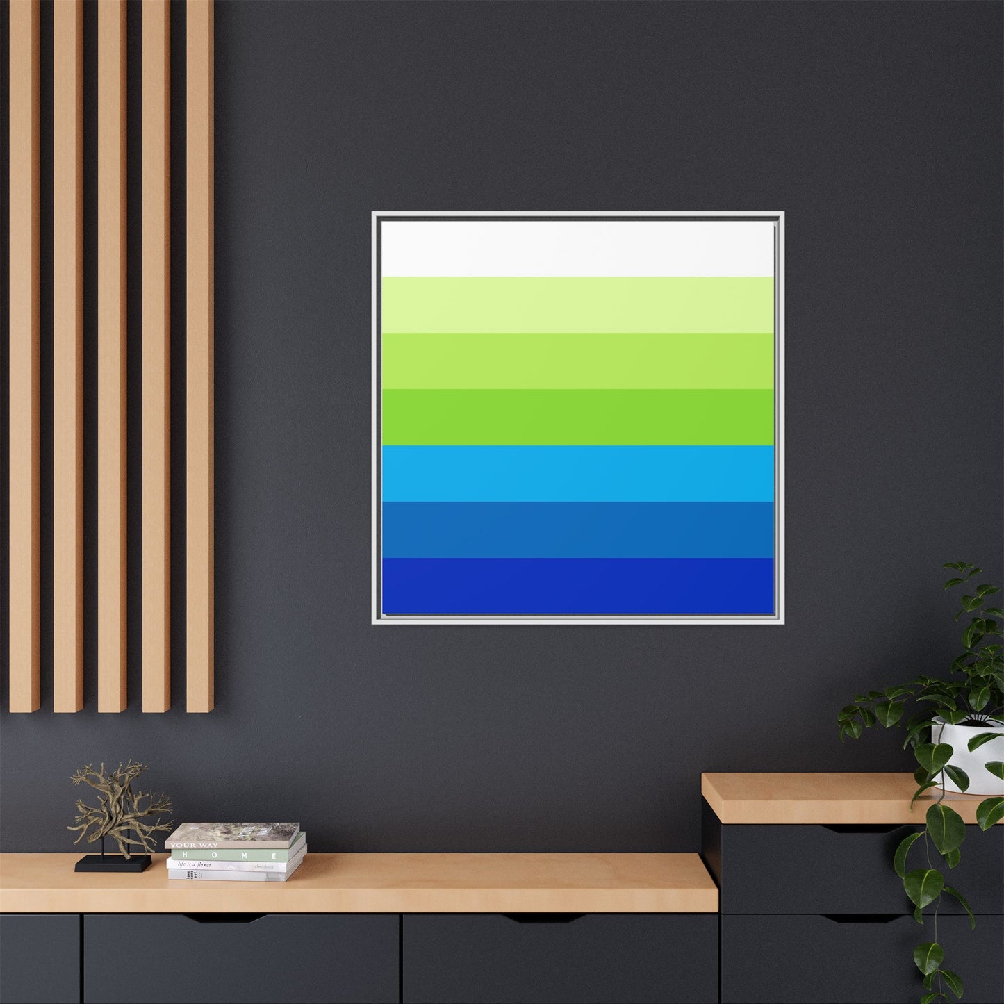 Modern Framed Geometric Canvas Art | Bold Color Meets Clean Framing