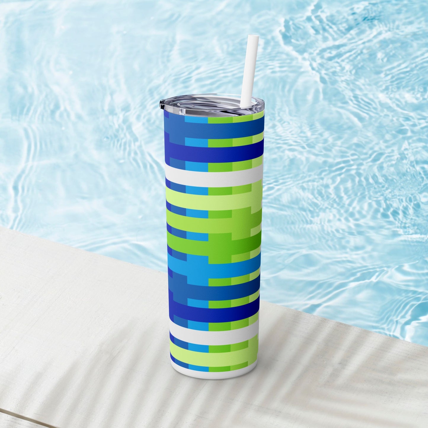 Vibrant. Versatile. Totally Sippable. – 20 oz Skinny Travel Tumbler with Straw