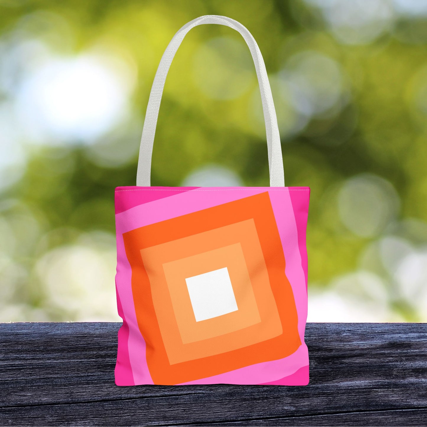 Geometric Art Tote Bag – 3 sizes | Bold lines. Vivid color. Retro with a modern twist.