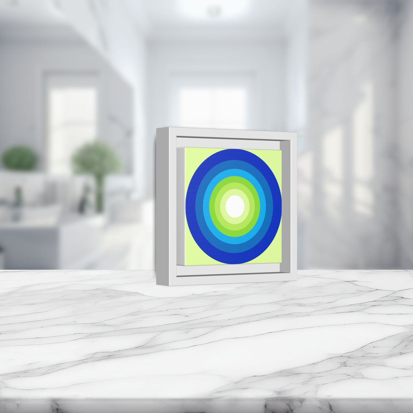 Modern Framed Geometric Canvas Art | Bold Color Meets Clean Framing