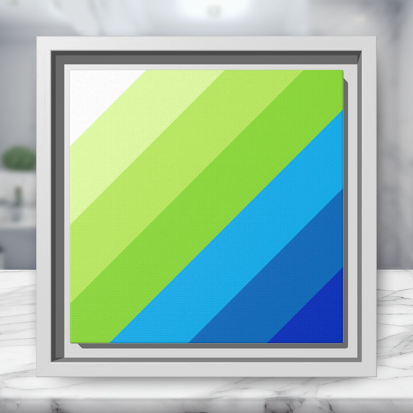 Modern Framed Geometric Canvas Art | Bold Color Meets Clean Framing