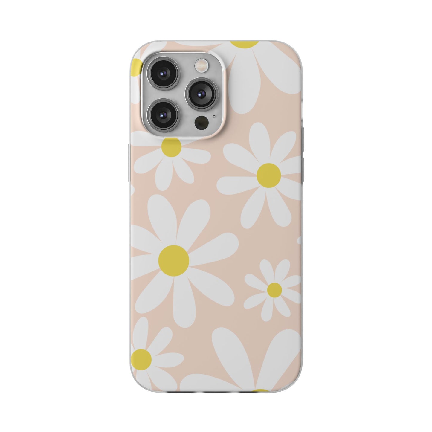 Phone Cases - Blush Daisy Pattern Flexi Cases