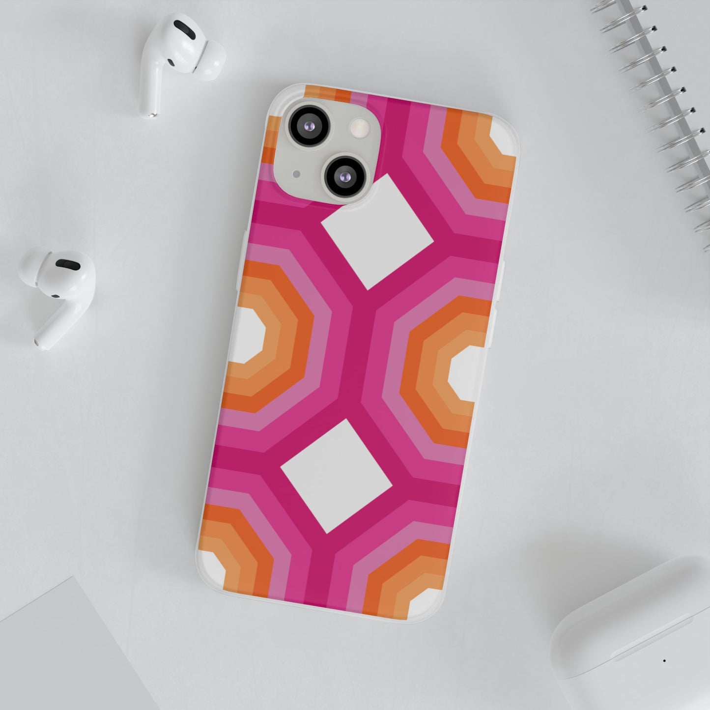 Stylish Geometric Phone Case, Flexible Phone Cover, Unique Modern Design, Perfect Gift, Trendy Accessory, Eco-Friendly Case