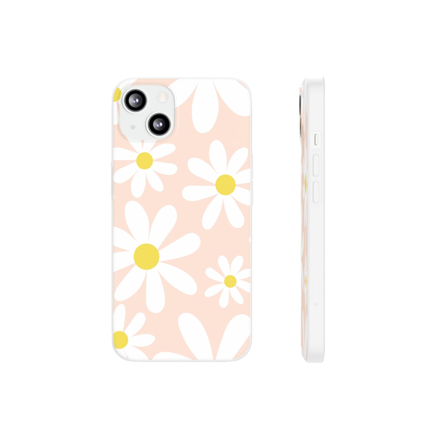 Phone Cases - Blush Daisy Pattern Flexi Cases