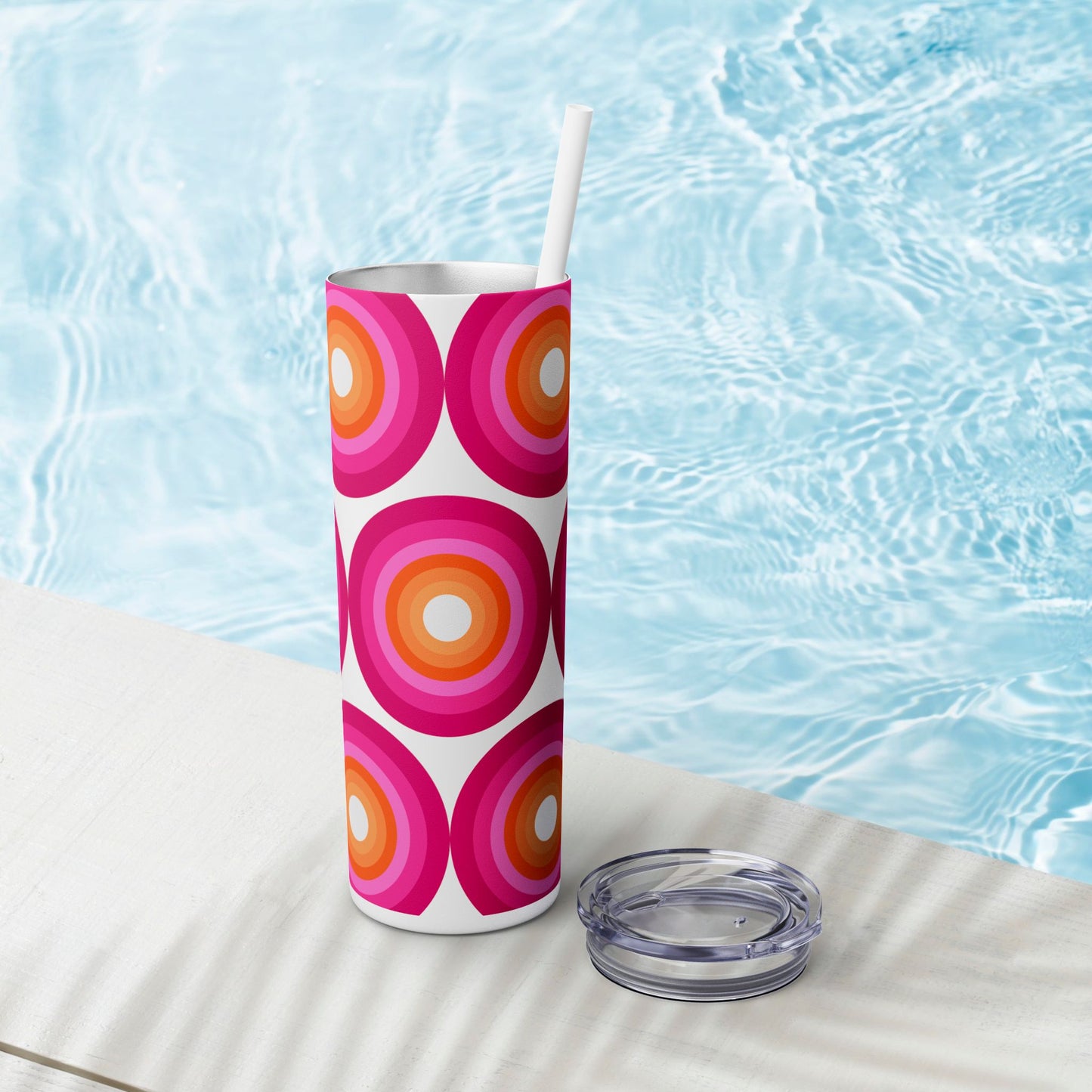 Vibrant. Versatile. Totally Sippable. – 20 oz Skinny Travel Tumbler with Straw