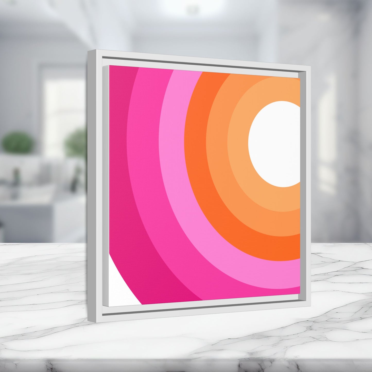 Modern Framed Geometric Canvas Art | Bold Color Meets Clean Framing