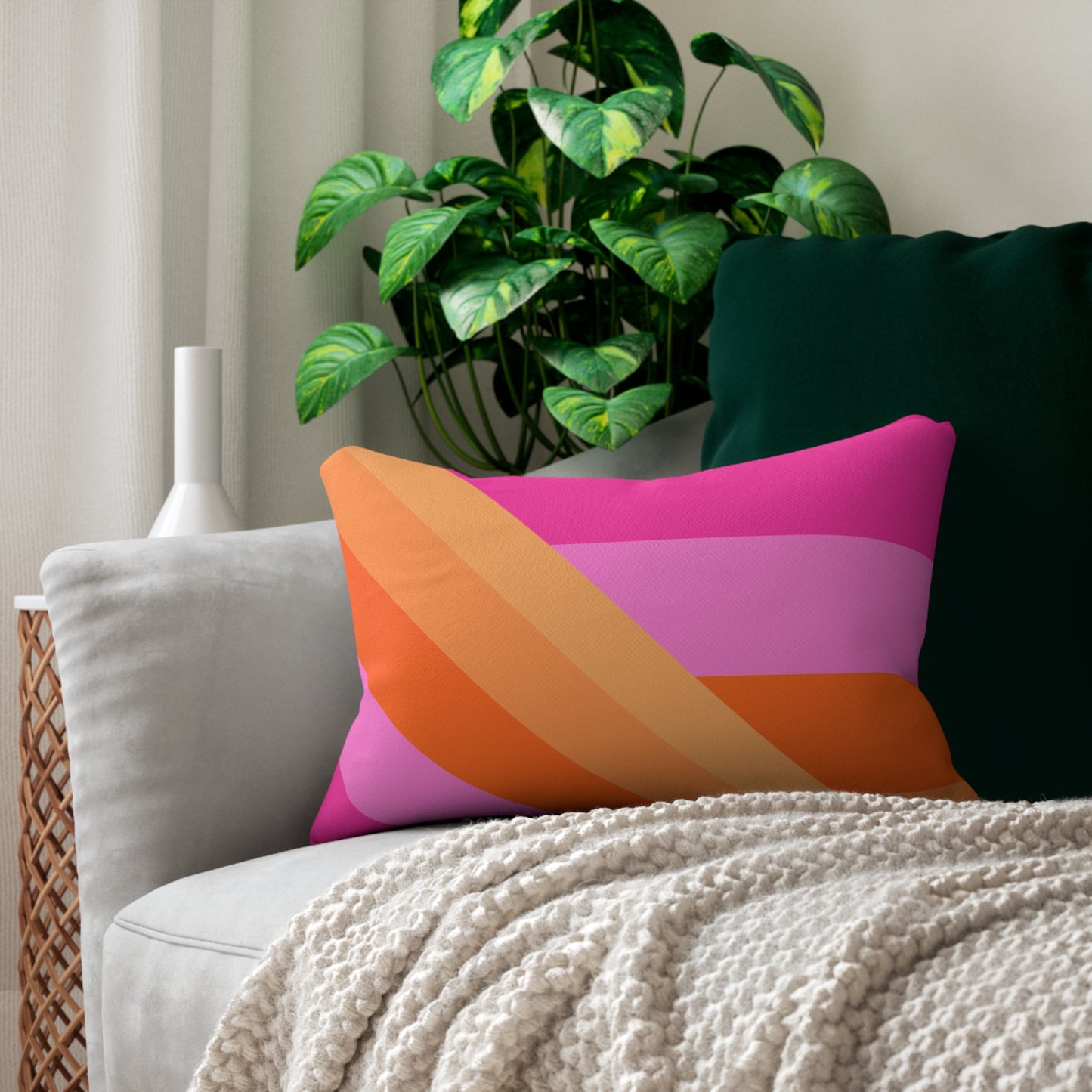 Geometric Lumbar Pillow | Bold Style, Everyday Comfort