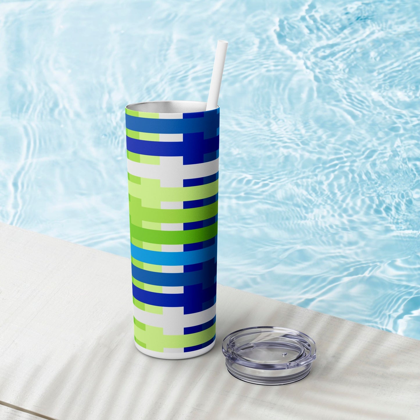 Vibrant. Versatile. Totally Sippable. – 20 oz Skinny Travel Tumbler with Straw