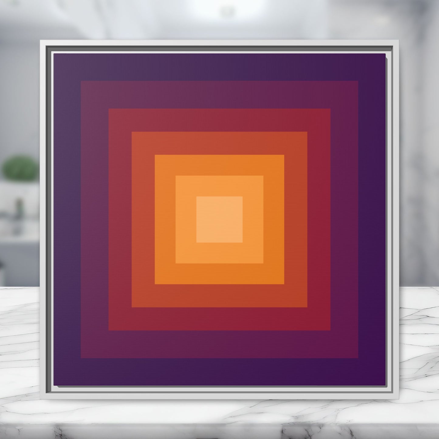 Modern Framed Geometric Canvas Art | Bold Color Meets Clean Framing